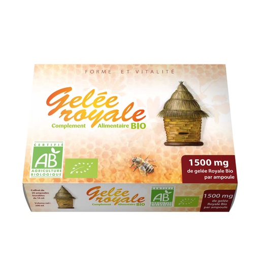 [GPH780.DFF020] GPH Diffusion Gelée Royale BIO - Complément alimentaire Produits de la ruche / Défenses immunitaires / Forme et vitalité - 20 ampoules
