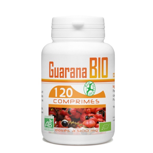 [BAT781.ZDZ120] Bio Atlantic Guarana BIO - Complément alimentaire Forme et vitalité / Mémoire et concentration / Minceur - 120 comprimés