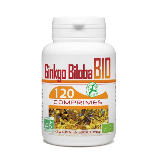 [BAT781.TFS120] Bio Atlantic Ginkgo Biloba BIO - Complément alimentaire Mémoire / Cardio-vasculaire / Cholestérol / Circulation / Jambes légères - 120 comprimés