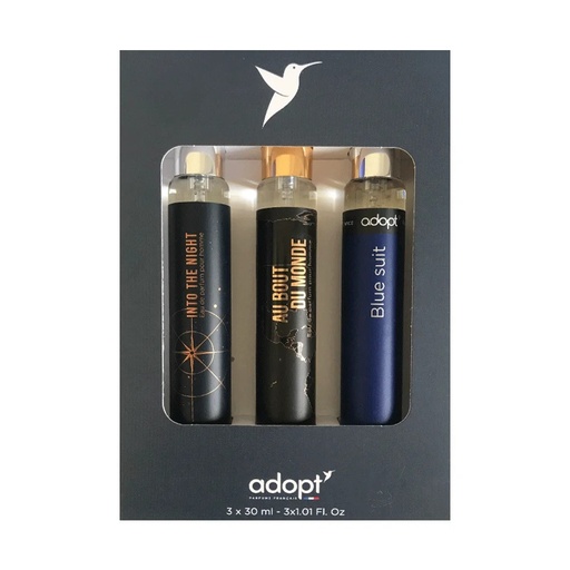 [S00007613] ADOPT Coffret Nature Blue Men 30ml Blue Suit - Au Bout du Monde - Into The Night