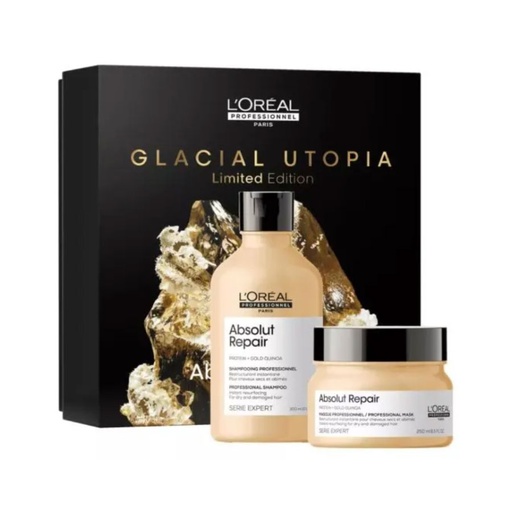 [S00029540] L'ORÉAL PROFESSIONNEL Absolut Repair Coffret Glacial Utopia pour cheveux abîmés