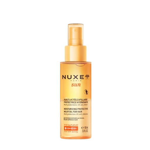 [S00005759] NUXE Sun - Huile lactée capillaire protectrice hydratante pour cheveux exposés au soleil - 100ml