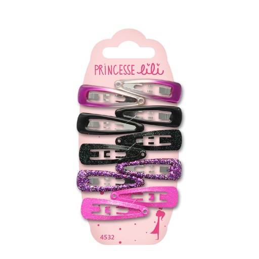 [PLI766.CCL] PRINCESSE LILI  Accessoires Cheveux - Clic-clacs colorés