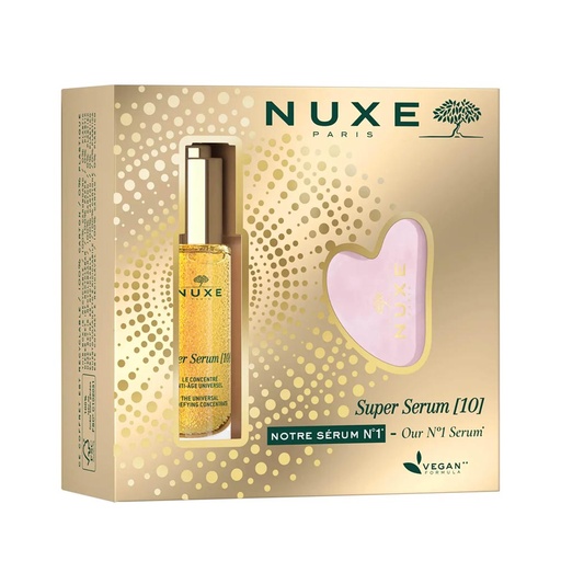 [S00012395] NUXE Coffret - Super sérum [10] concentré anti-âge universel 30ml + Gua sha quartz Offert