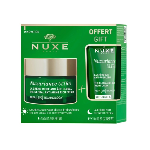 [S00012421] NUXE Nuxuriance Ultra - Crème riche anti-âge global 50ml + Crème nuit 15ml offerte
