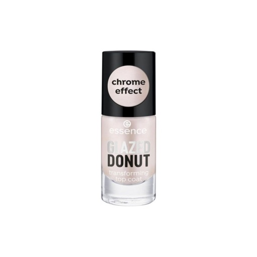 [S00010013] ESSENCE Glazed Donut Transforming Top Coat - Vernis de finition chrome et argent semi-transparent