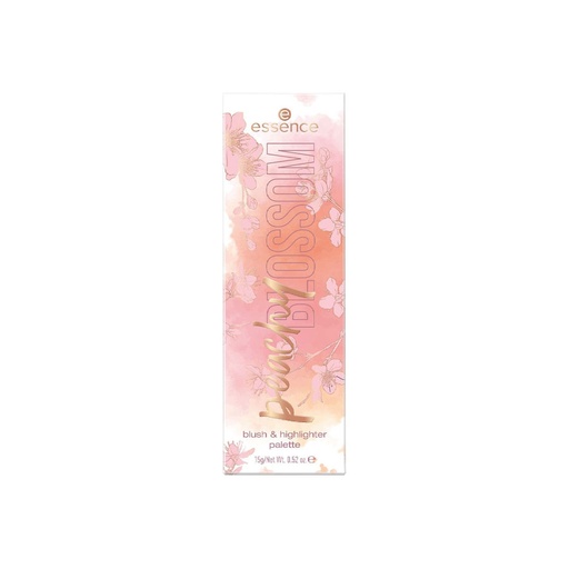 [S00010157] ESSENCE Peachy Blossom Blush & Highlighter Palette - Palette fards à joues et illuminateur