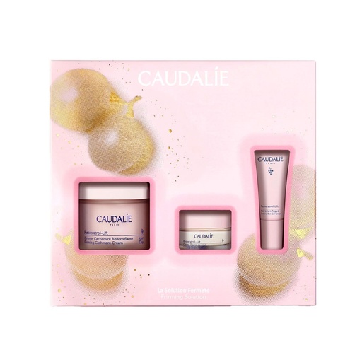 [S00028680] CAUDALIE Coffret La Solution Fermeté Resveratrol-Lift - La crème cachemire redensifiante 50ml + la crème tisane de nuit 15 ml + le soin liftant regard 5ml