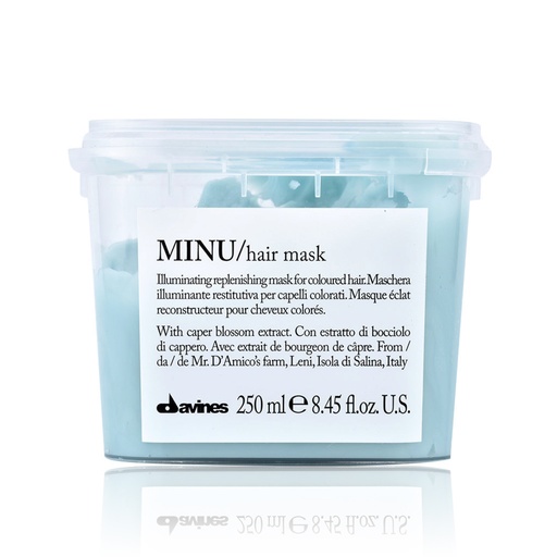 DAVINES Minu Hair Mask - Masque reconstructeur éclat pour cheveux colorés
