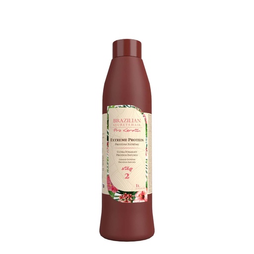 [S00029704] BRAZILIAN SECRETS HAIR Extreme Protein - Lissage professionnel à la protéine réparateur adoucissant pour cheveux frisés crépus - 1L