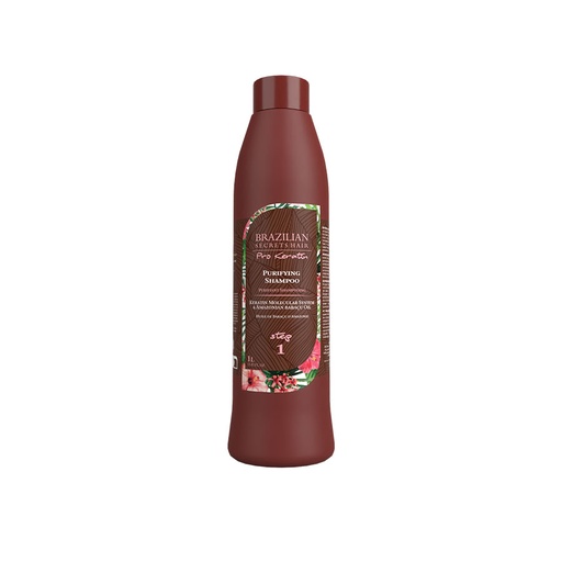 [S00029708] BRAZILIAN SECRETS HAIR Purifying Shampoo - Shampooing professionnel purifiant préparation du lissage - 1L