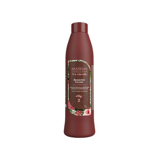 [S00029706] BRAZILIAN SECRETS HAIR Gloss - Lissage professionnel à la kératine réparateur brillance intense pour cheveux frisés crépus - 1L