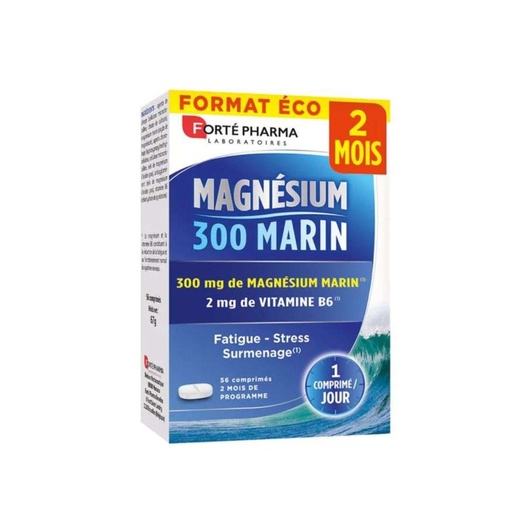 [S00003805] FORTE PHARMA Forté Mag 300 Marin - Complément alimentaire magnésium marin anti-stress et fatigue - 56 comprimés