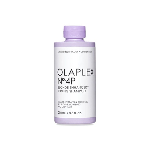 [S00005847] OLAPLEX N°4P Blonde Enhancer Toning Shampoo - Shampooing tonifiant hydratant éclaircissant pour cheveux blonds décolorés et gris - 250ml