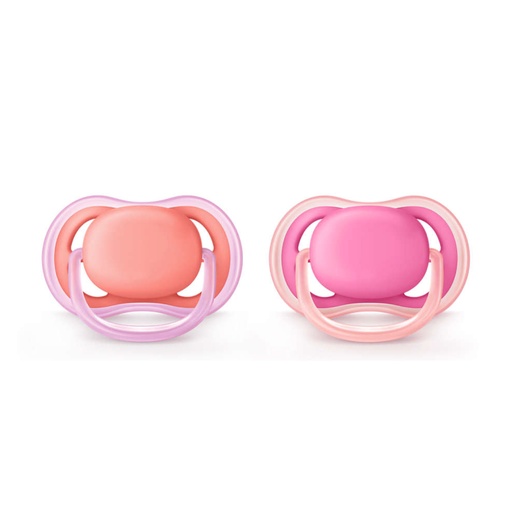 [AVEB35.OEL002] AVENT Ultra Air - Lot de 2 sucettes orifices extra-larges avec boîte de transport 6 à 18 mois