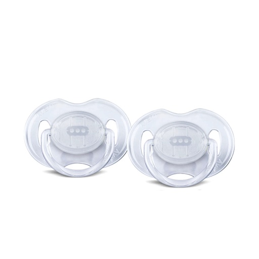 [AVEB33.OT0002] AVENT Translucide - Lot de 2 sucettes orthodontiques translucides 0 à 6 mois