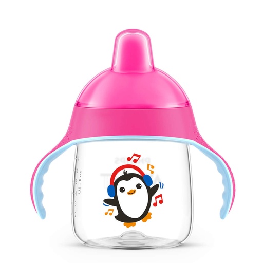 [AVEB28.12R260] AVENT Tasse à bec - 12 mois et + anti-fuites 260ml - Rose