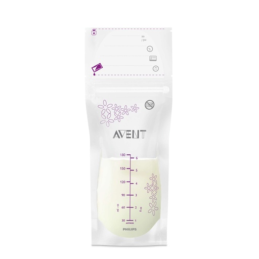 [AVEB23.25P025] AVENT Sachets de Conservation Lait Maternel - 25 unités pré-stérilisés fermeture inviolable double paroi