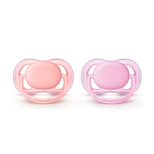 [AVEB14.EA6002] AVENT FreeFlow - Lot de 2 sucettes avec entrée d'air peaux sensibles 6 à 18 mois