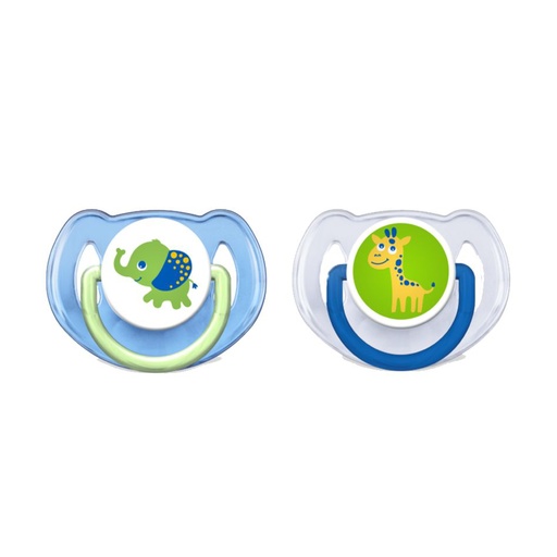 [AVEB12.SDM002] AVENT Fashion - Lot de 2 sucettes souples décorées 6 à 18 mois Mixte