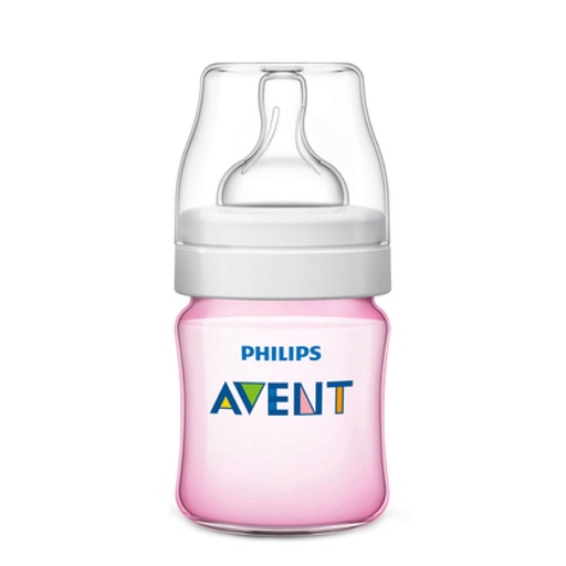 [AVEB03.BSF125] AVENT Classic + - Biberon système anti-coliques 0 mois et + 125ml Fille