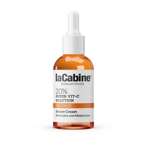 [S00030981] LA CABINE Monoactives 20% Super Vit C Solution - Crème-sérum éclat anti-fatigue hydratabte unifiante antioxydante pour tous types de peaux - 30ml