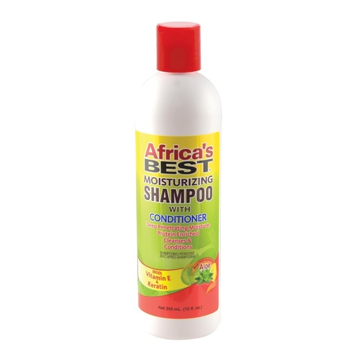 [S00031269] AFRICA'S BEST Shampooing hydratant avec conditionneur - Shampooing soin 2 en 1 revitalisant pour tous types de cheveux - 355ml