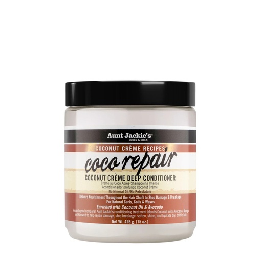 [S00031338] AUNT JACKIE'S Coco Repair Deep Conditioner - Masque réparateur nourissant intensif pour cheveux secs et abîmés - 426g