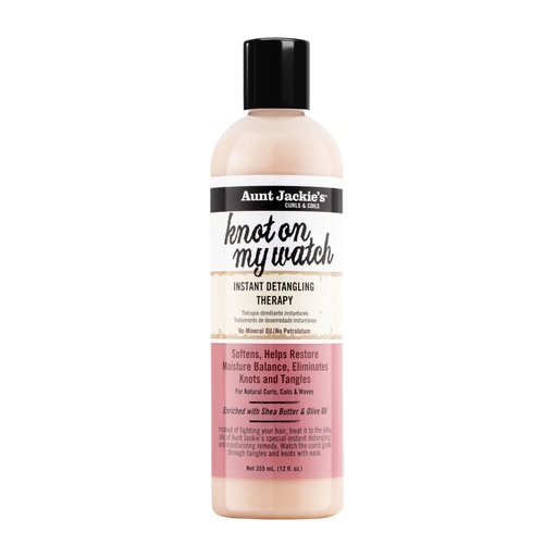 [S00031302] AUNT JACKIE'S Knot On My Watch - Soin démêlant instantané anti-frisottis pour cheveux ondulés bouclés ou crépus - 355ml