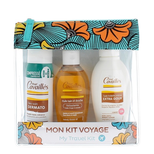 [RCAA17.MIN] ROGÉ CAVAILLES Mon Kit Voyage - Mini-déo + mini-huile bain et douche + mini-soin toilette intime