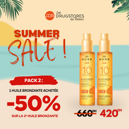 [X456464335] NUXE – PACK PROMO : 2ᵉ Huile Bronzante à -50%